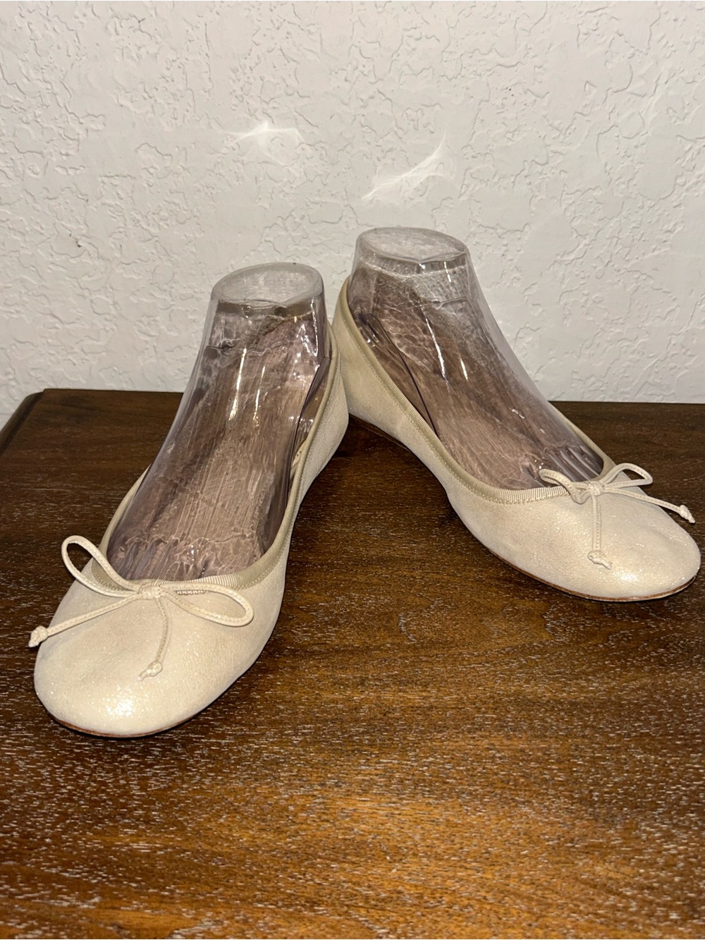 Saks Fifth Avenue 10022-SHOE Slip On Shimmer Leather Ballet Flat Shoes